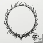 Abyssal mirror with claw marks, concept art f… – tattoo sketch (№1753215963_0, 22.07.2025 20:26) — tattoovalue.net