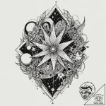 Triptych showing the birth, life, and death o… – tattoo sketch (№1753216311_0, 22.07.2025 20:31) — tattoovalue.net