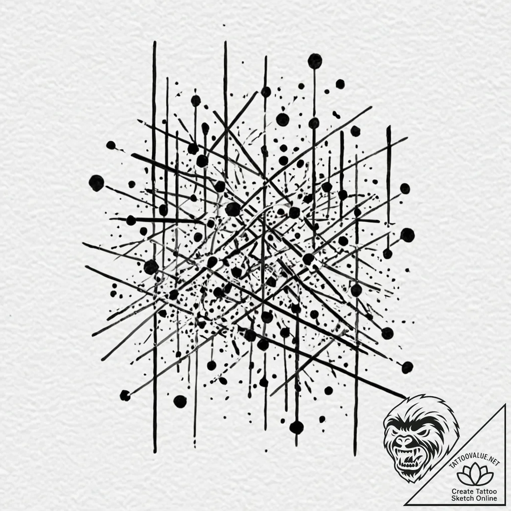Binary code pattern, tattoo sketch design, mi... - tattoo sketch (№1753216734_0, 22.07.2025 20:38) — tattoovalue.net