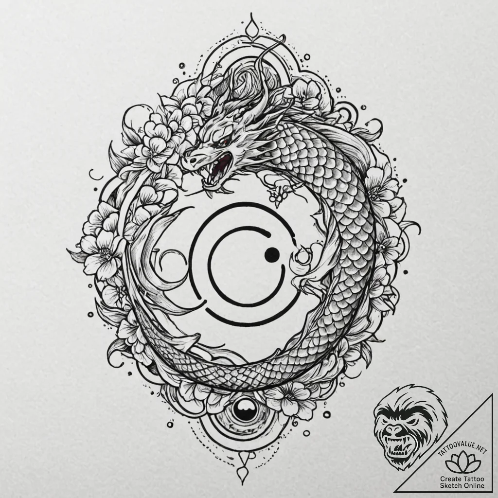 The astrological symbol for a planet (e.g., j... - tattoo sketch (№1753221519_0, 22.07.2025 21:58) — tattoovalue.net