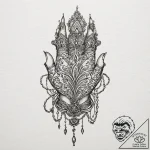 Chained gauntlet reaching for crown, tattoo l… – tattoo sketch (№1753222411_0, 22.07.2025 22:13) — tattoovalue.net