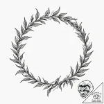 Black thorns curling into circle, tattoo draw… – tattoo sketch (№1753224592_0, 22.07.2025 22:49) — tattoovalue.net