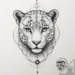 Panther shadow beneath starlit sky, tattoo sk… – tattoo sketch (№1753227946_0, 22.07.2025 23:45) — tattoovalue.net