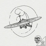 Planetary rover, tattoo drawing outline, sepi… – tattoo sketch (№1753228029_0, 22.07.2025 23:47) — tattoovalue.net