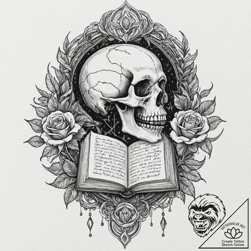 Thoth, the ibis-headed god, writing in a tome... - tattoo sketch (№1753228193_0, 22.07.2025 23:49) — tattoovalue.net