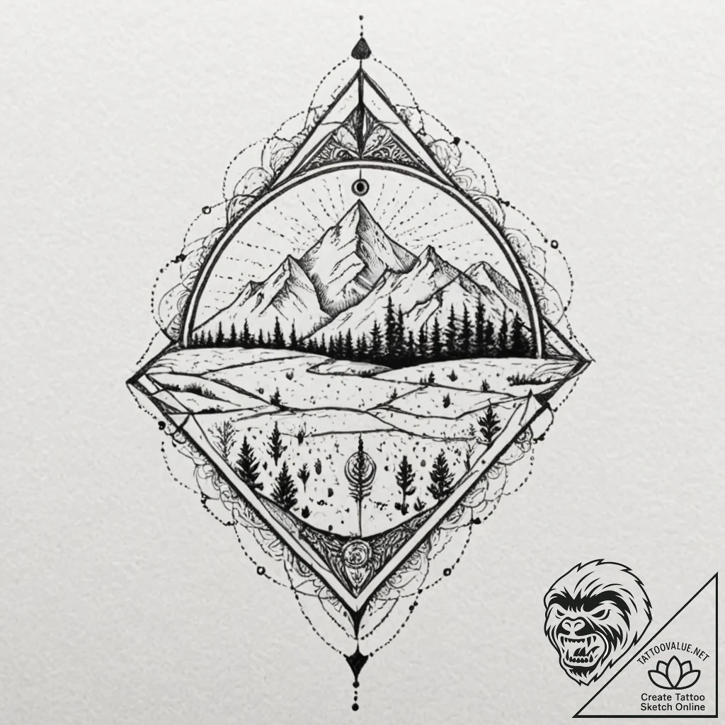 Map coordinates of a meaningful place, tattoo... - tattoo sketch (№1753230725_0, 23.07.2025 00:32) — tattoovalue.net