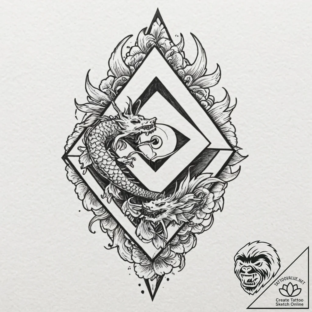 Freemasonry square and compasses symbol, conc... - tattoo sketch (№1753234078_0, 23.07.2025 01:27) — tattoovalue.net