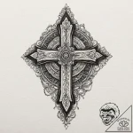K, tattoo sketch design, masterpiece, best qu… – tattoo sketch (№1753234919_0, 23.07.2025 01:41) — tattoovalue.net