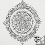 Cubes, concept art for tattoo, sepia tone ske… – tattoo sketch (№1753235376_0, 23.07.2025 01:49) — tattoovalue.net