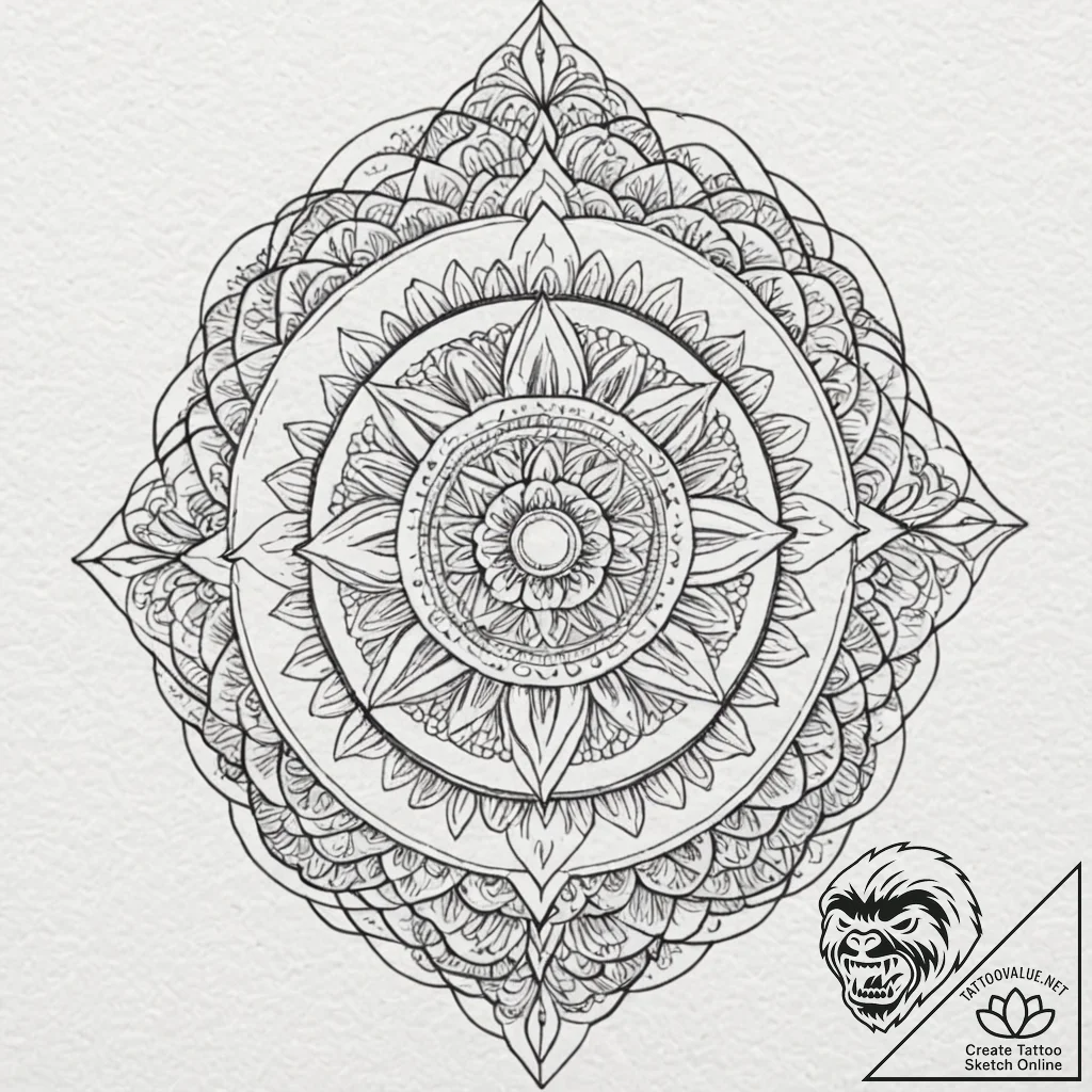 Cubes, concept art for tattoo, sepia tone ske... - tattoo sketch (№1753235376_0, 23.07.2025 01:49) — tattoovalue.net