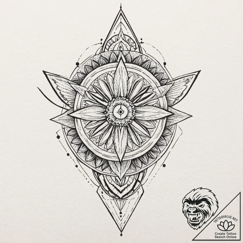 Paper airplane, artistic tattoo sketch, geome... - tattoo sketch (№1753237888_0, 23.07.2025 02:31) — tattoovalue.net