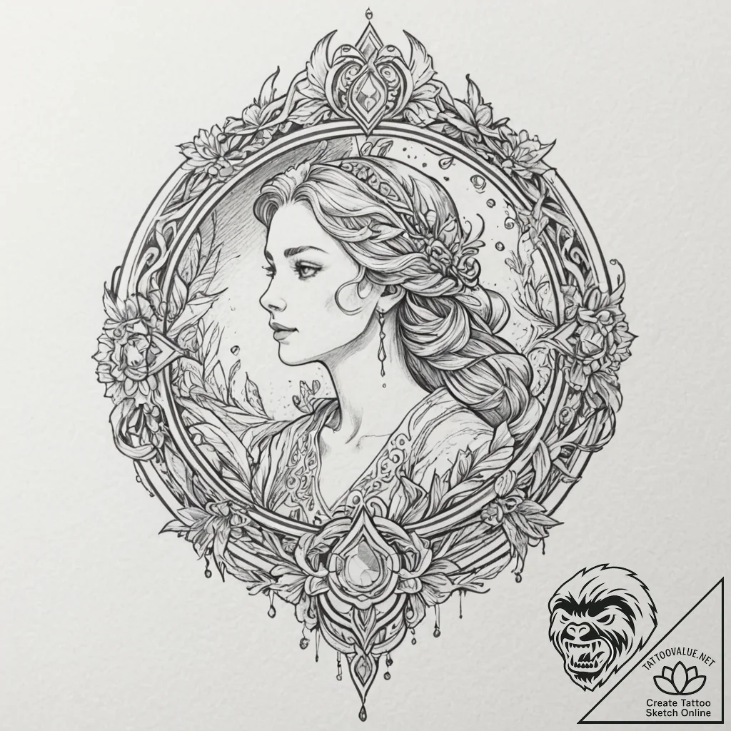 Frozen chain binding spectral relic, tattoo l... - tattoo sketch (№1753247734_0, 23.07.2025 05:15) — tattoovalue.net
