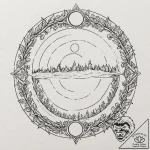 Druid circle beneath eclipse, tattoo flash sh… – tattoo sketch (№1753247811_0, 23.07.2025 05:16) — tattoovalue.net