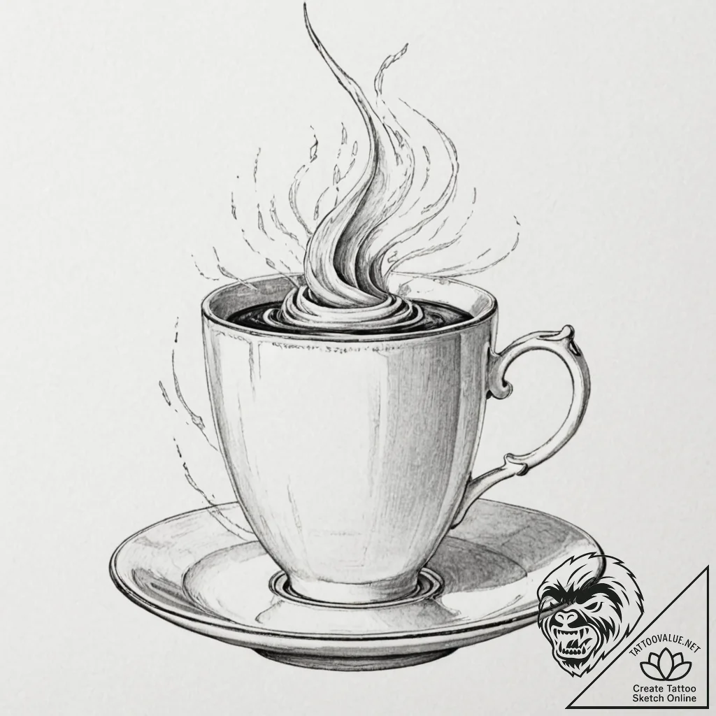 Tornado in a teacup - tattoo sketch (№1753248572_0, 23.07.2025 05:29) — tattoovalue.net