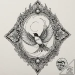 Swallow, concept art for tattoo, highly detai… – tattoo sketch (№1753250857_0, 23.07.2025 06:07) — tattoovalue.net