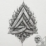 Blood rune burning through stone, tattoo line… – tattoo sketch (№1753252303_0, 23.07.2025 06:31) — tattoovalue.net