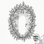 Birdcage, door open, with a vine of flowers g… – tattoo sketch (№1753252531_0, 23.07.2025 06:35) — tattoovalue.net
