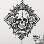 Corroded blade with glowing runes, tattoo lin… – tattoo sketch (№1753252683_0, 23.07.2025 06:38) — tattoovalue.net