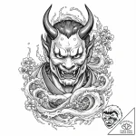Emerald stag in spectral forest, concept art… – tattoo sketch (№1753254204_0, 23.07.2025 07:03) — tattoovalue.net