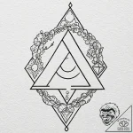 The alchemical symbols for the four elements,… – tattoo sketch (№1753254432_0, 23.07.2025 07:07) — tattoovalue.net