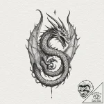 Dragon talon grasping crown, tattoo drawing o… – tattoo sketch (№1753255958_0, 23.07.2025 07:32) — tattoovalue.net