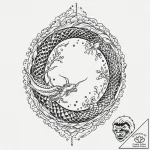 Orbital space station, derelict and silent, a… – tattoo sketch (№1753256035_0, 23.07.2025 07:33) — tattoovalue.net