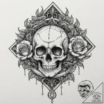 Opal gem trapped in bone claw, tattoo flash s… – tattoo sketch (№1753257024_0, 23.07.2025 07:50) — tattoovalue.net