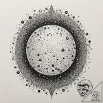 Orb glowing with spectral light, artistic tat… – tattoo sketch (№1753257177_0, 23.07.2025 07:52) — tattoovalue.net