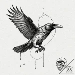 Raven talon piercing veil, artistic tattoo sk… – tattoo sketch (№1753259616_0, 23.07.2025 08:33) — tattoovalue.net