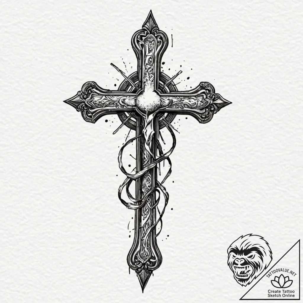 Void talon gripping ancient relic, artistic t... - tattoo sketch (№1753259997_0, 23.07.2025 08:39) — tattoovalue.net