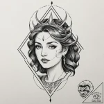 George the victorious, tattoo line art, on a… – tattoo sketch (№1753260606_0, 23.07.2025 08:50) — tattoovalue.net