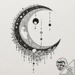 Moon phases, minimalist sequence, tattoo flas… – tattoo sketch (№1753260834_0, 23.07.2025 08:53) — tattoovalue.net