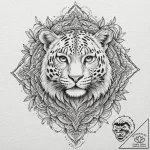 Leopard, tattoo flash sheet design, ornamenta… – tattoo sketch (№1753261519_0, 23.07.2025 09:05) — tattoovalue.net