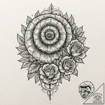 Ammonite fossil, tattoo drawing outline, mini… – tattoo sketch (№1753262282_0, 23.07.2025 09:18) — tattoovalue.net