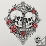 Mirror blade beneath spectral bloom, tattoo f… – tattoo sketch (№1753266181_0, 23.07.2025 10:23) — tattoovalue.net