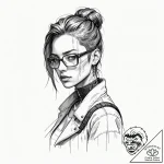 Cyberpunk – tattoo sketch (№1753266361_0, 23.07.2025 10:26) — tattoovalue.net