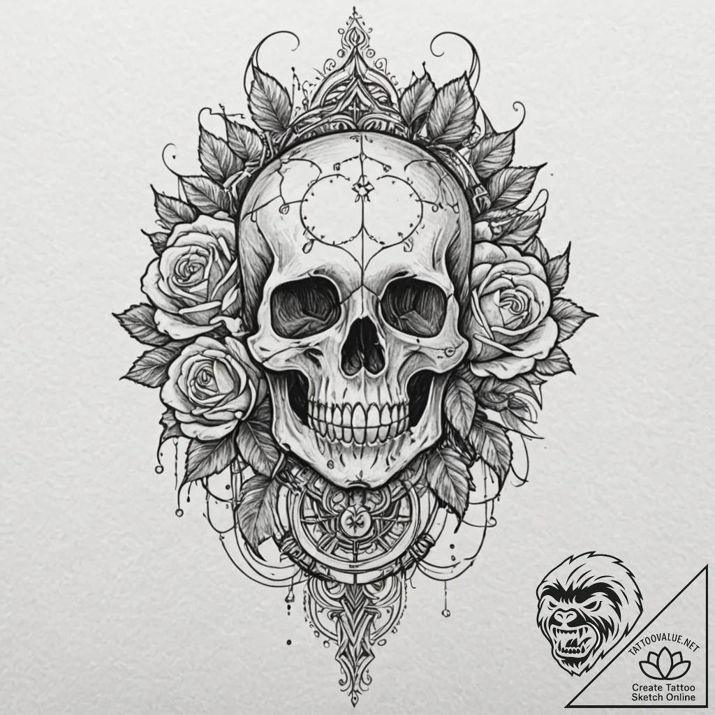 Ice blade through spectral rift, tattoo sketc... - tattoo sketch (№1753266810_0, 23.07.2025 10:33) — tattoovalue.net
