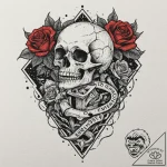 Trapdoor rune devouring light, tattoo flash s… – tattoo sketch (№1753267782_0, 23.07.2025 10:49) — tattoovalue.net