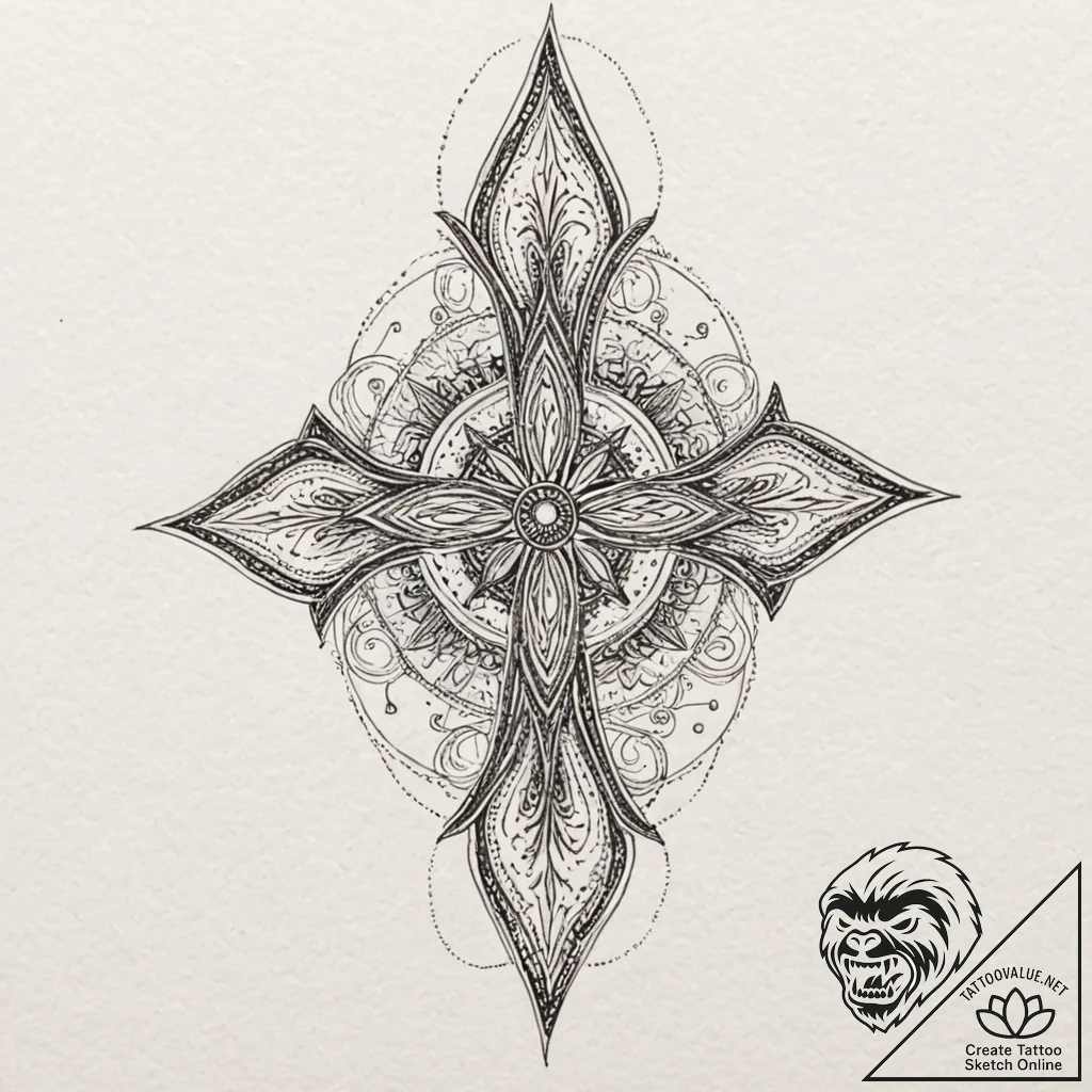 Dark blade reflecting starlight, tattoo drawi... - tattoo sketch (№1753269114_0, 23.07.2025 11:11) — tattoovalue.net
