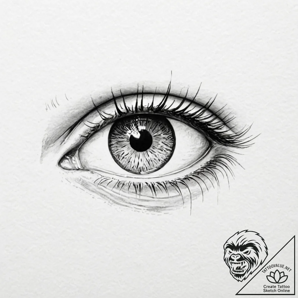 Eye mountain - tattoo sketch (№1753270492_0, 23.07.2025 11:34) — tattoovalue.net