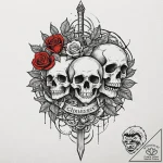 Ancient sword bleeding darkness, tattoo line… – tattoo sketch (№1753273522_0, 23.07.2025 12:25) — tattoovalue.net