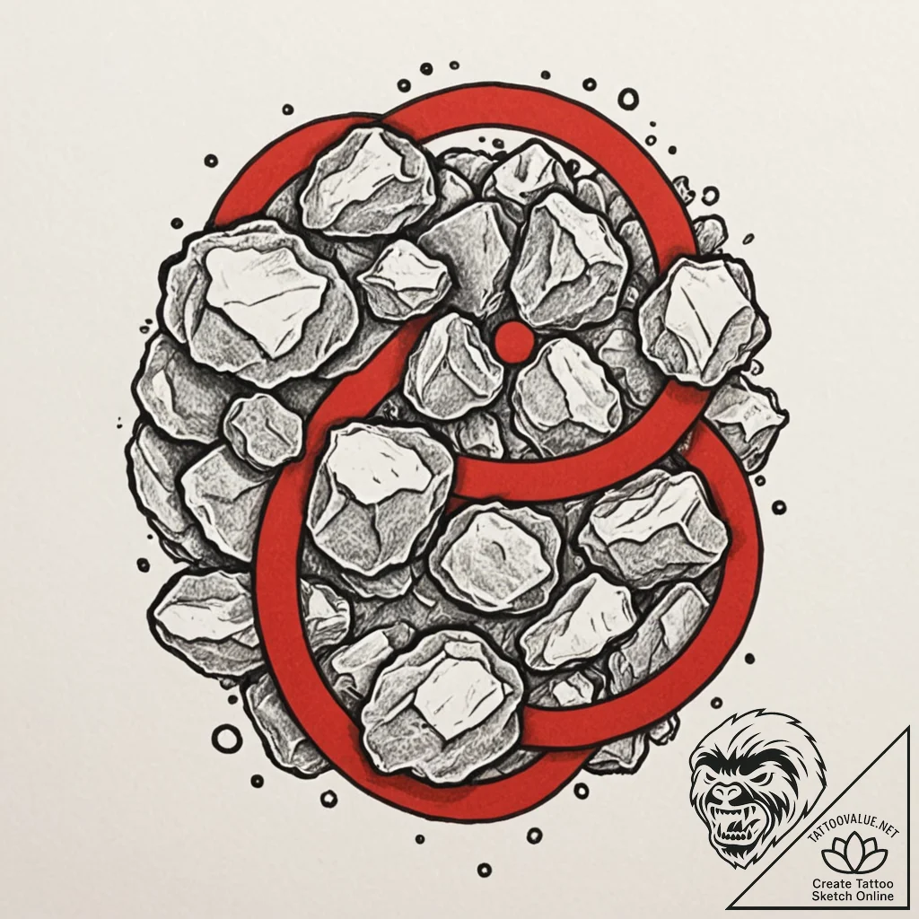 Rock (symbol), tattoo sketch design, stylized... - tattoo sketch (№1753274325_0, 23.07.2025 12:38) — tattoovalue.net