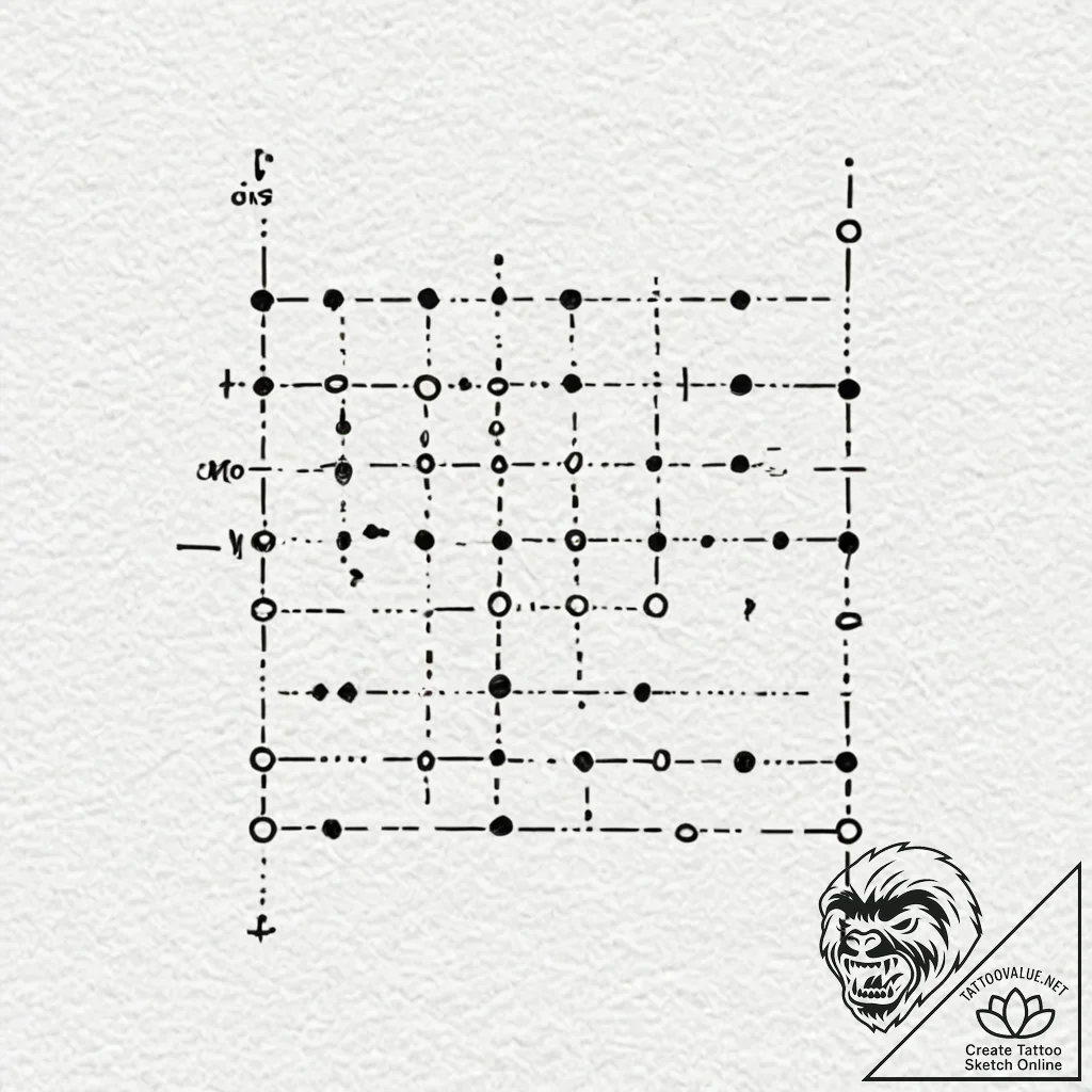 Morse code - tattoo sketch (№1753277594_0, 23.07.2025 13:33) — tattoovalue.net