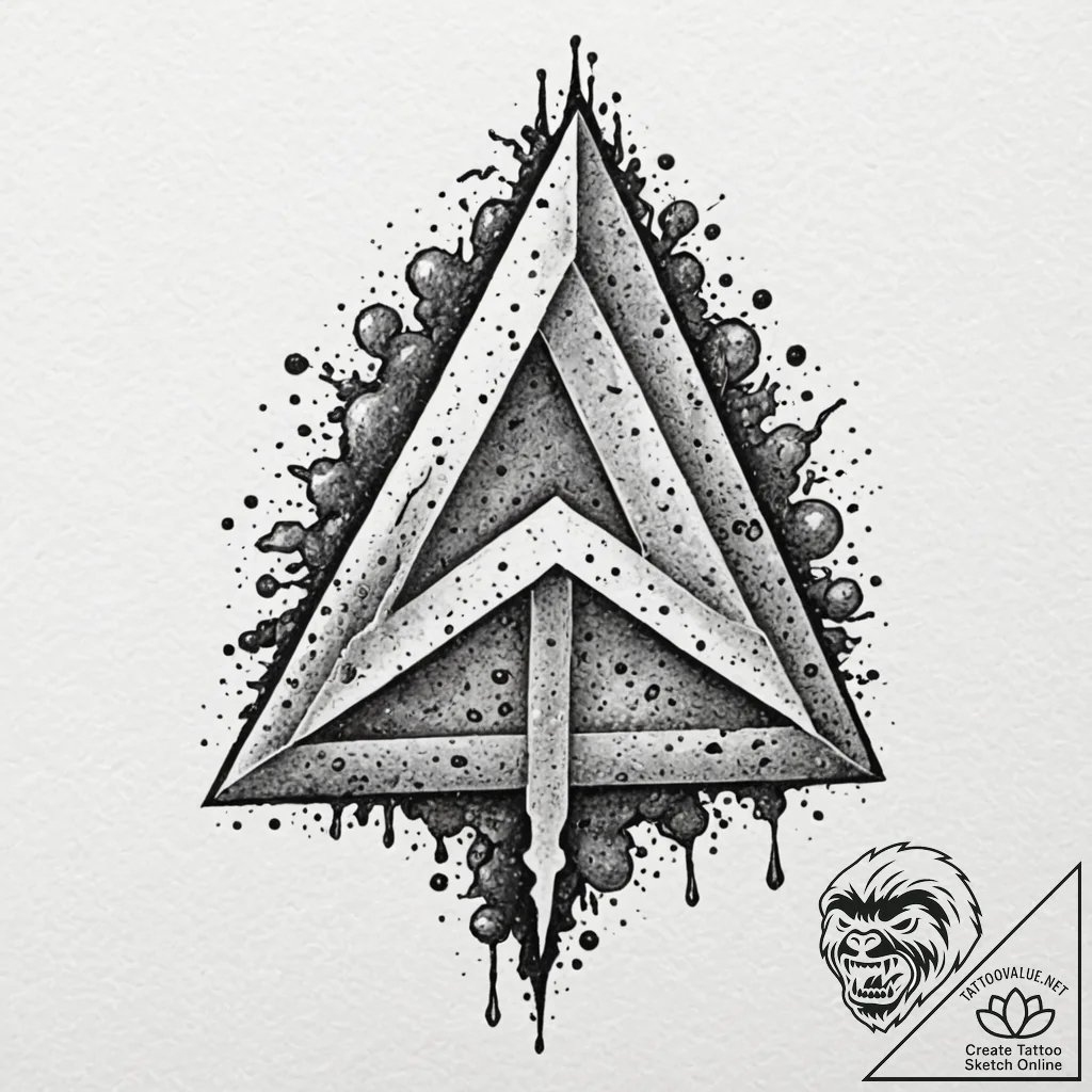 Blood rune etched into stone, tattoo sketch d... - tattoo sketch (№1753278122_0, 23.07.2025 13:42) — tattoovalue.net