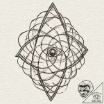 Atomic gate opening into void, tattoo drawing… – tattoo sketch (№1753281320_0, 23.07.2025 14:35) — tattoovalue.net