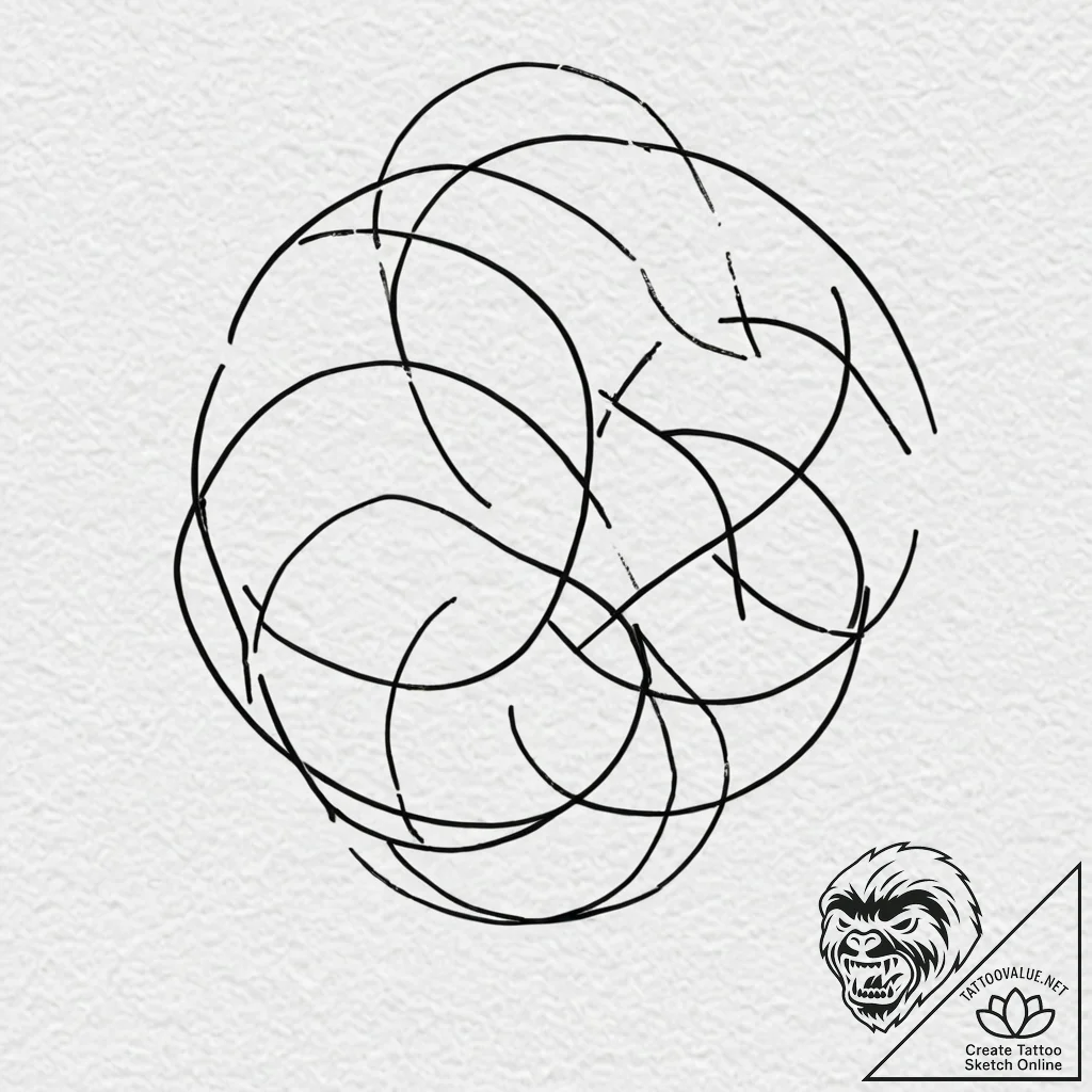 Ikigai symbol, representing one's reason for... - tattoo sketch (№1753282649_0, 23.07.2025 14:57) — tattoovalue.net