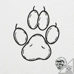 Paw, tattoo flash sheet design, black and whi… – tattoo sketch (№1753282735_0, 23.07.2025 14:58) — tattoovalue.net