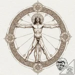 Da vinci’s vitruvian man, a symbol of harmony… – tattoo sketch (№1753285543_0, 23.07.2025 15:45) — tattoovalue.net