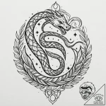 Queenр р†р вђљрівђћсћs serpent weaving throug… – tattoo sketch (№1753287906_0, 23.07.2025 16:25) — tattoovalue.net