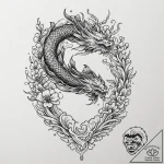 Glacial wings crowned in roots, artistic tatt… – tattoo sketch (№1753289944_0, 23.07.2025 16:59) — tattoovalue.net
